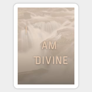 I am Divine Affirmation Waterfall Graphic Sticker